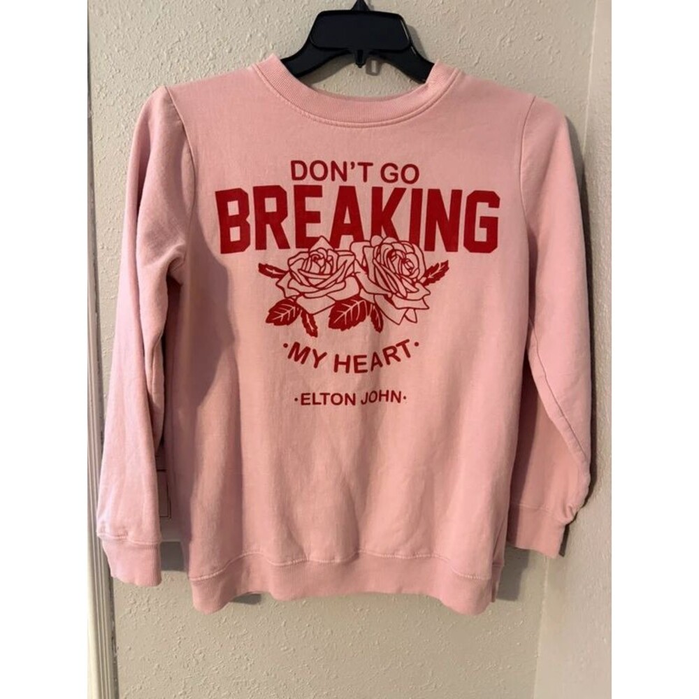 Elton John Pink Don't Go Breaking my Heart Crewneck